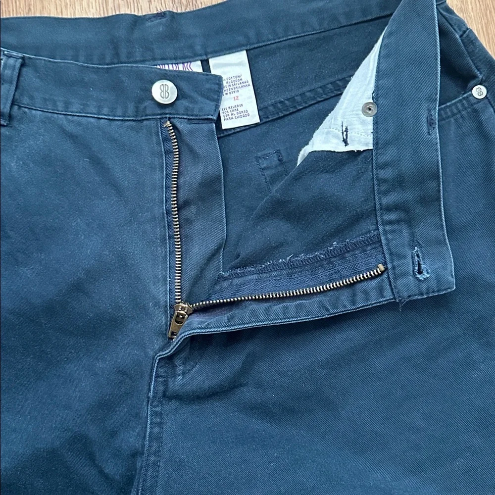 Vintage Bill Blass 100% Cotton Navy Shorts‎
